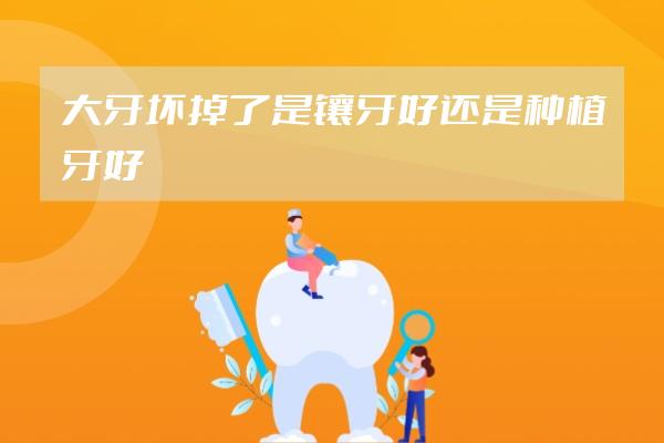 大牙坏掉了是镶牙好还是种植牙好