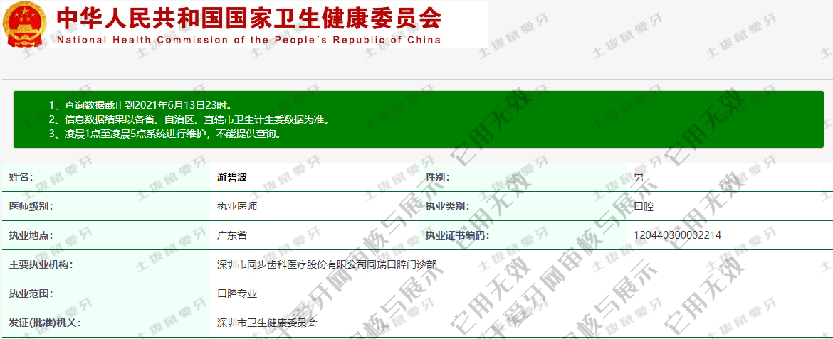 游碧波执业信息